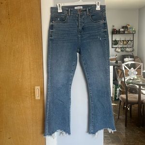 Ann Taylor LOFT High Waist Flare Crop Size 4